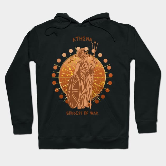 Athena goddess of wisdom and warfare Hoodie by Mirksaz